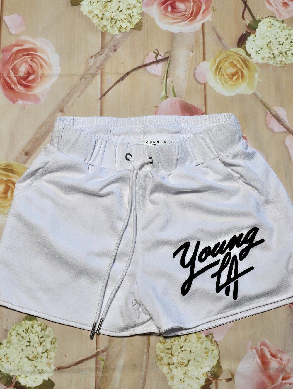YoungLA White Athletic Shorts